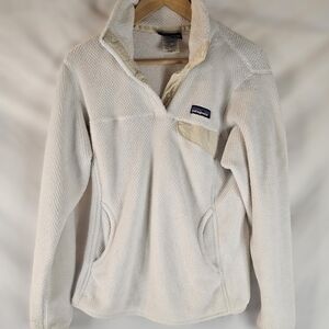 Patagonia Women's Cream Fleece Retool Half Snap Pullover Size Medium